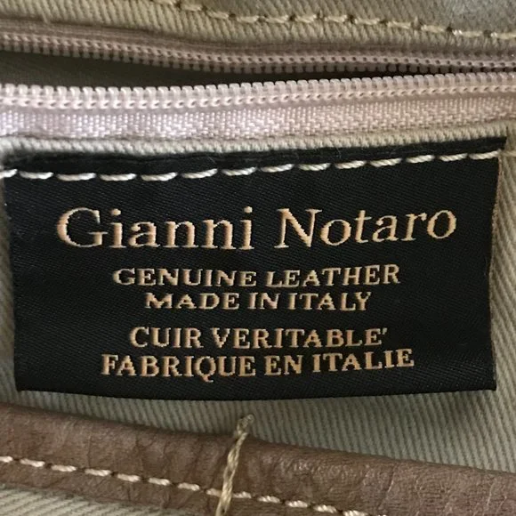 Gianni Notaro Made in Italy Leather Color Block Shoulder Bag - Picture 4 of 16